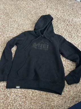 REI Black Women's Hooded Pullover Sweatshirt